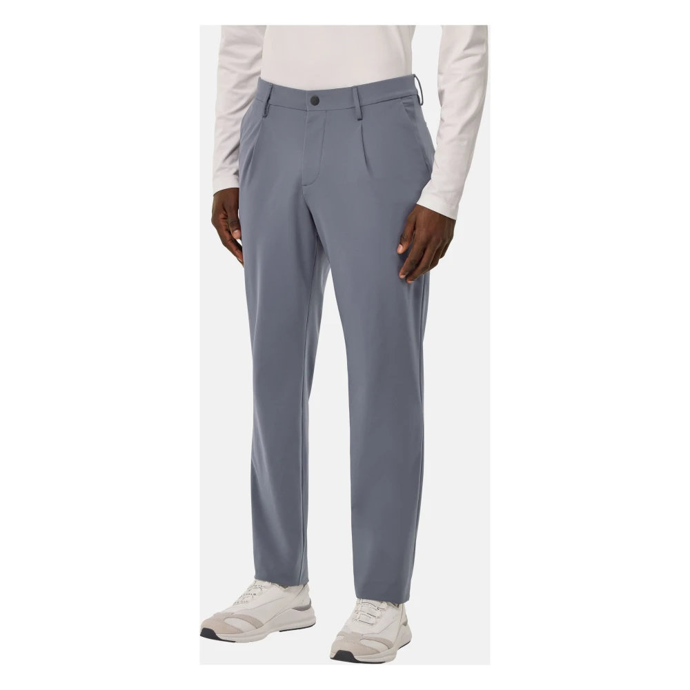 Boggi Milano B Tech B-Tech Stretch Nylon Broek Gray Heren