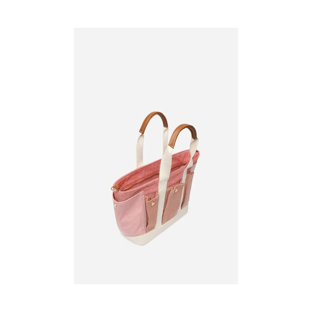 Vanessa Bruno Roze Multi-Pocket Schoudertas Pink Dames