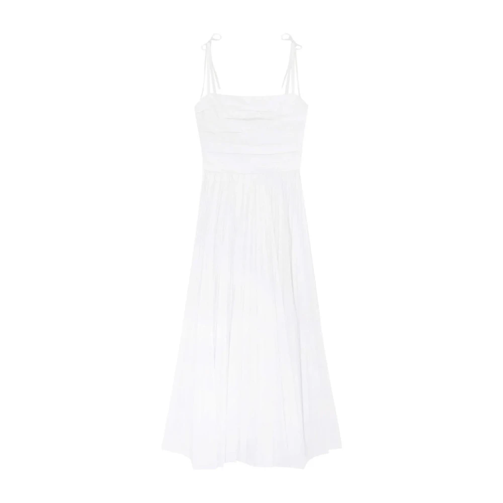 Simkhai Witte Geplooide Midi Jurk White Dames