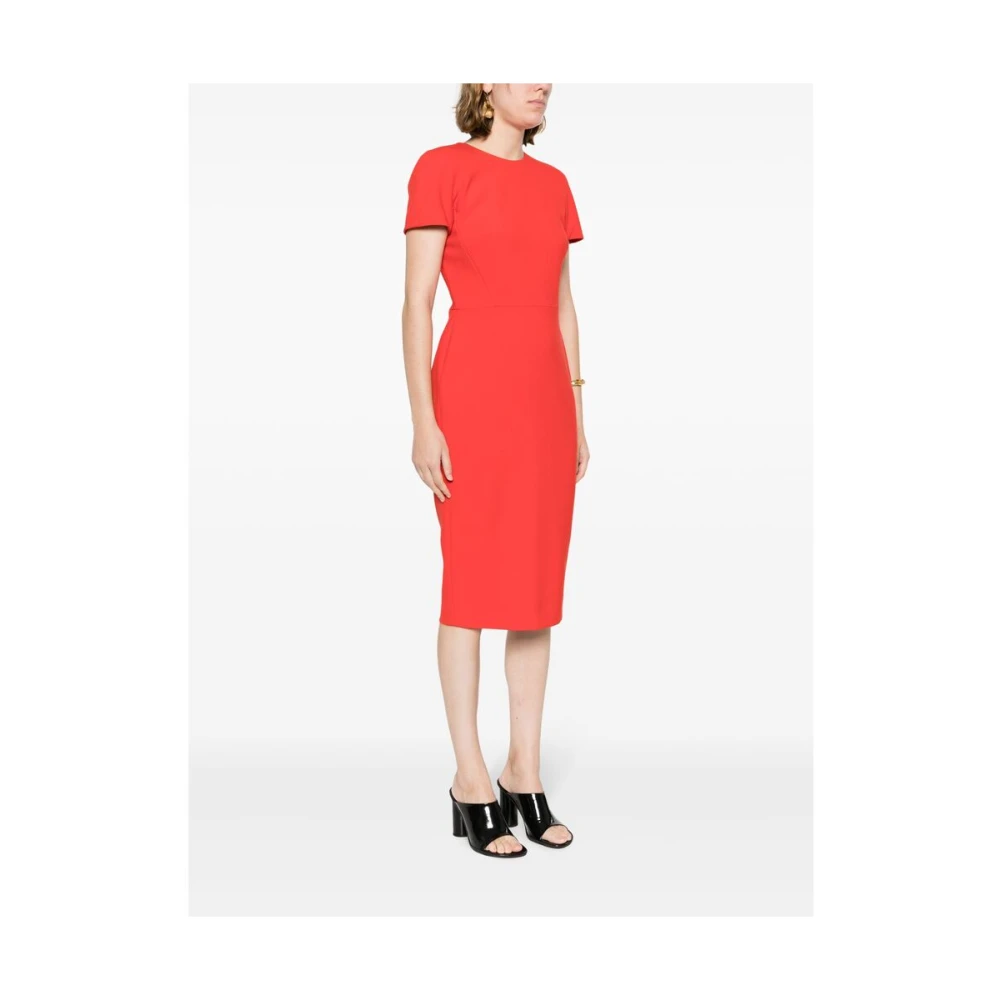 Victoria Beckham Rode Crepe Ronde Hals T-shirt Red Dames