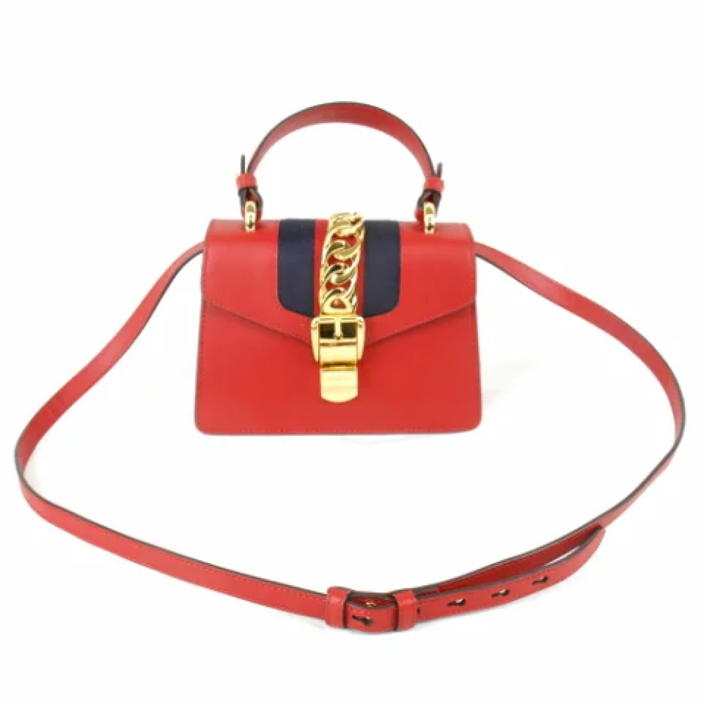 Gucci Vintage Pre-owned Fabric gucci-bags Red Dames