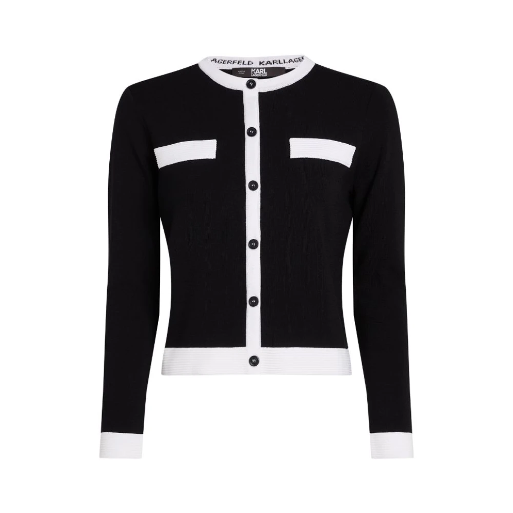 Karl Lagerfeld Vest Zwart Witte Strepen Black Dames