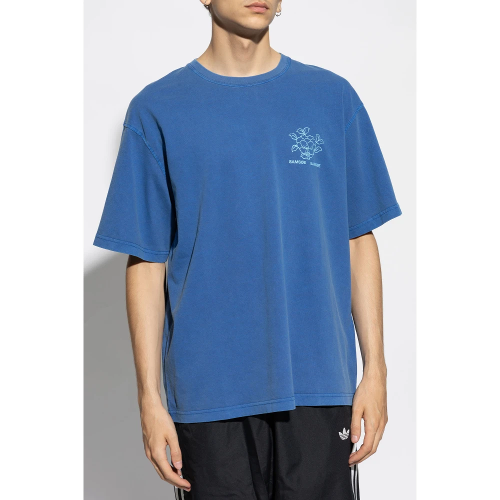 Samsøe T-shirt Sapoetry Blue Heren