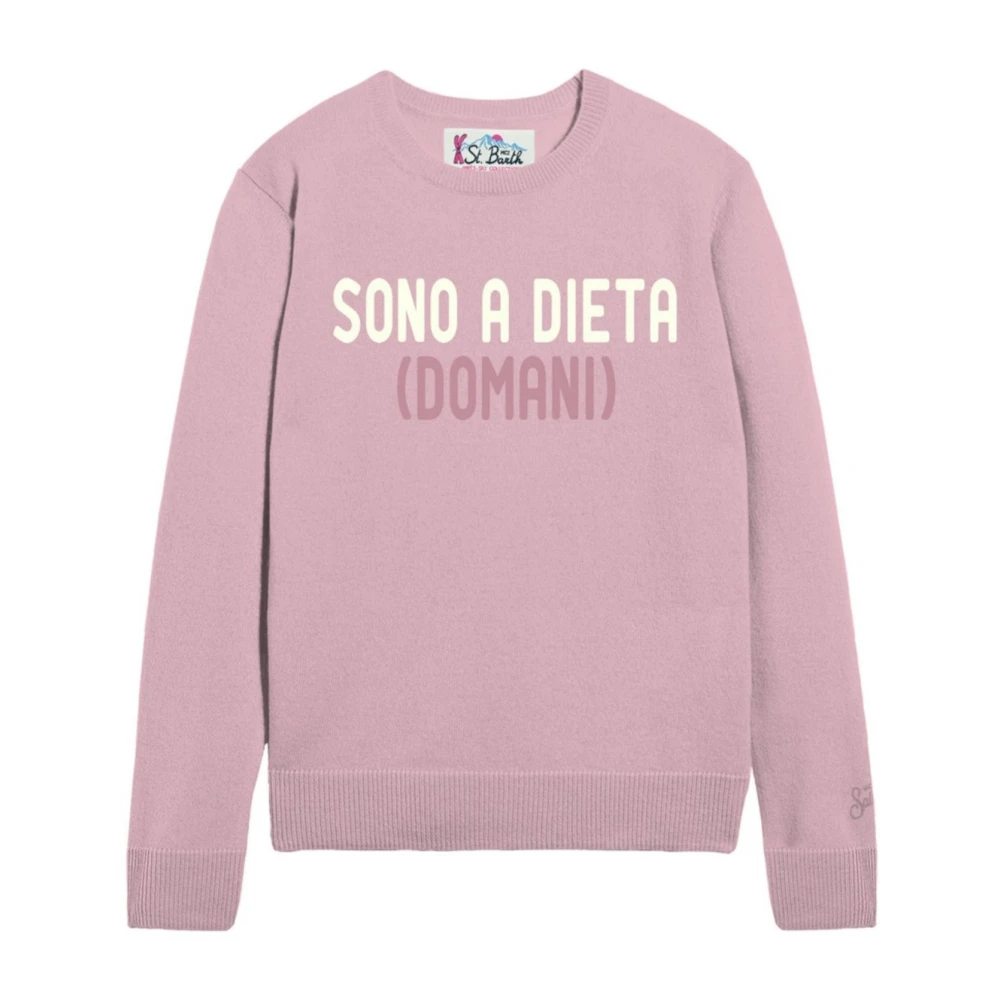 Mc2 Saint Barth Women's Pink Jumpers - Round-Neck Knitwear - Xs - Knitwear