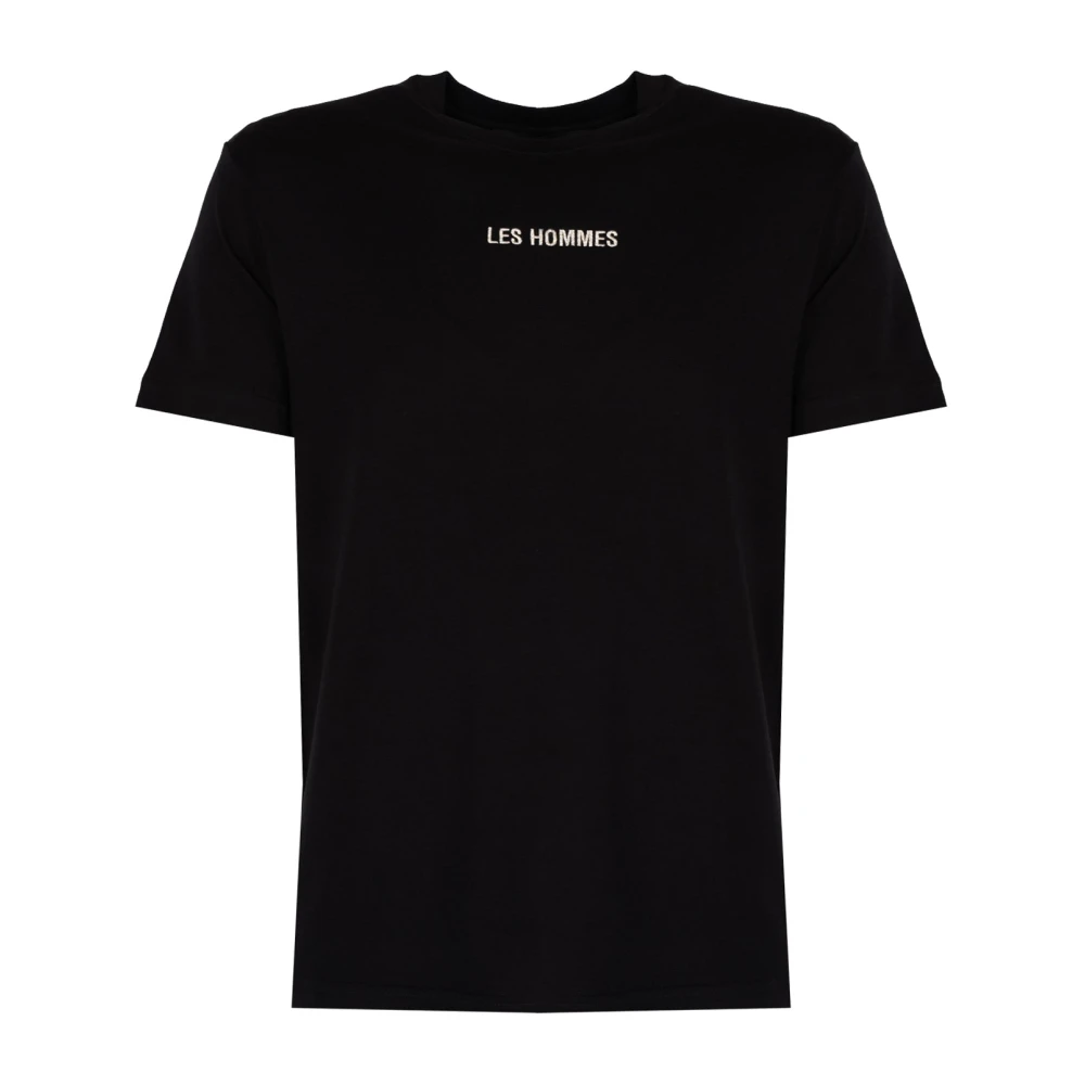 Les Hommes Klassieke Ronde Hals T-Shirt Black Heren