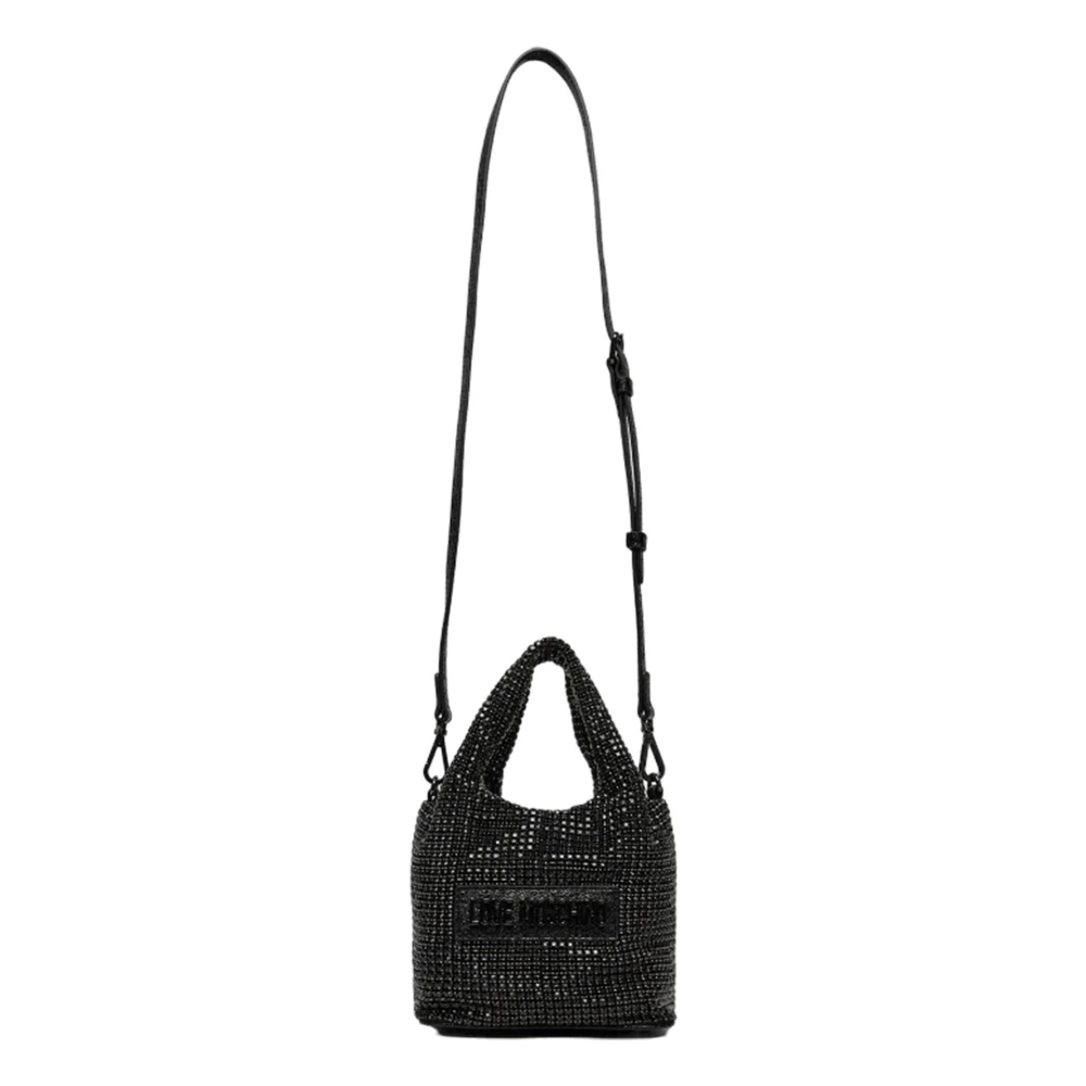 Love Moschino Zwarte Schoudertas Verstelbare Band Black Dames
