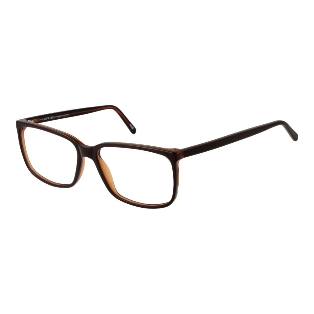 Andy Wolf Unisex Brown Rectangle Optical Frames
