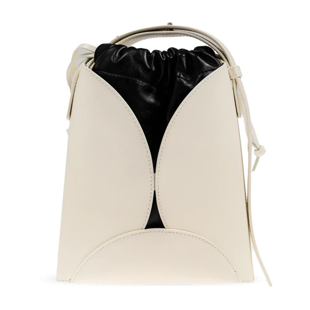 Jil Sander Curve Crossbody Tas Beige Dames