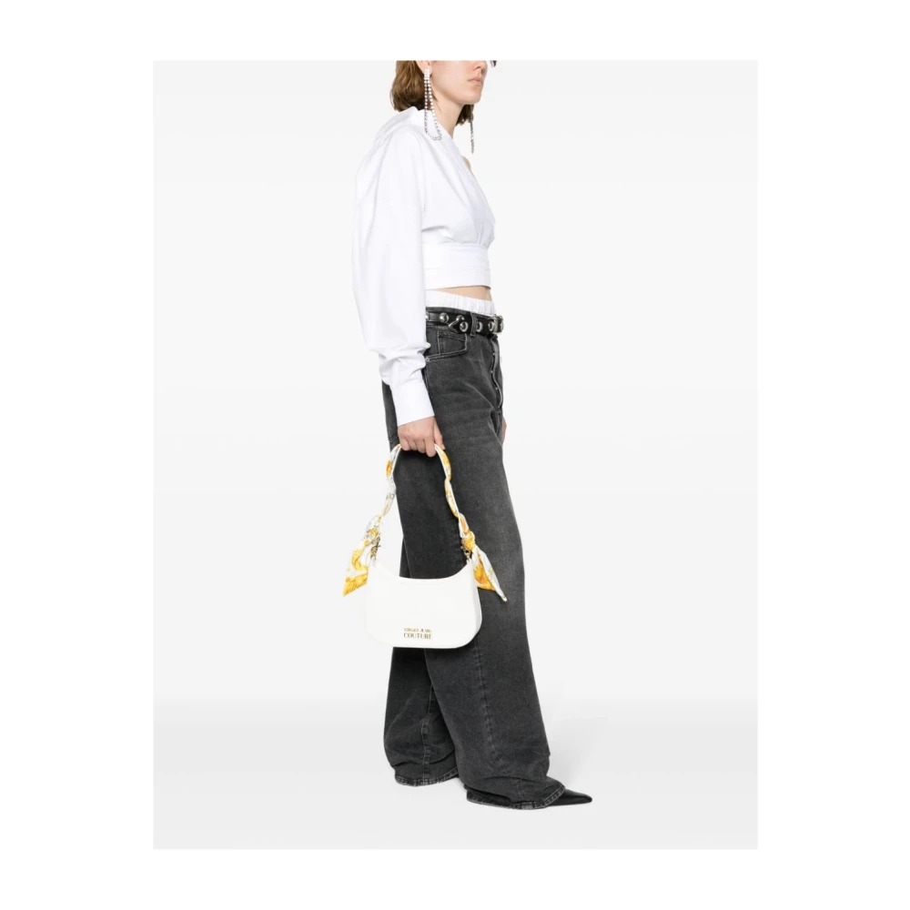 Versace Jeans Couture Witte Schoudertas voor Vrouwen White Dames