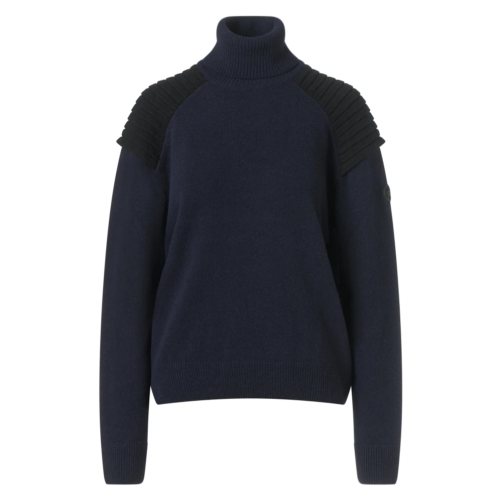 Sport-chic Wool Cashmere Roll Neck Pullover