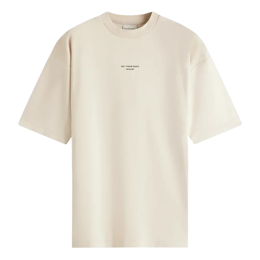 Drole De Monsieur Beige T-Shirts, Male, S, Slogan T-Shirt