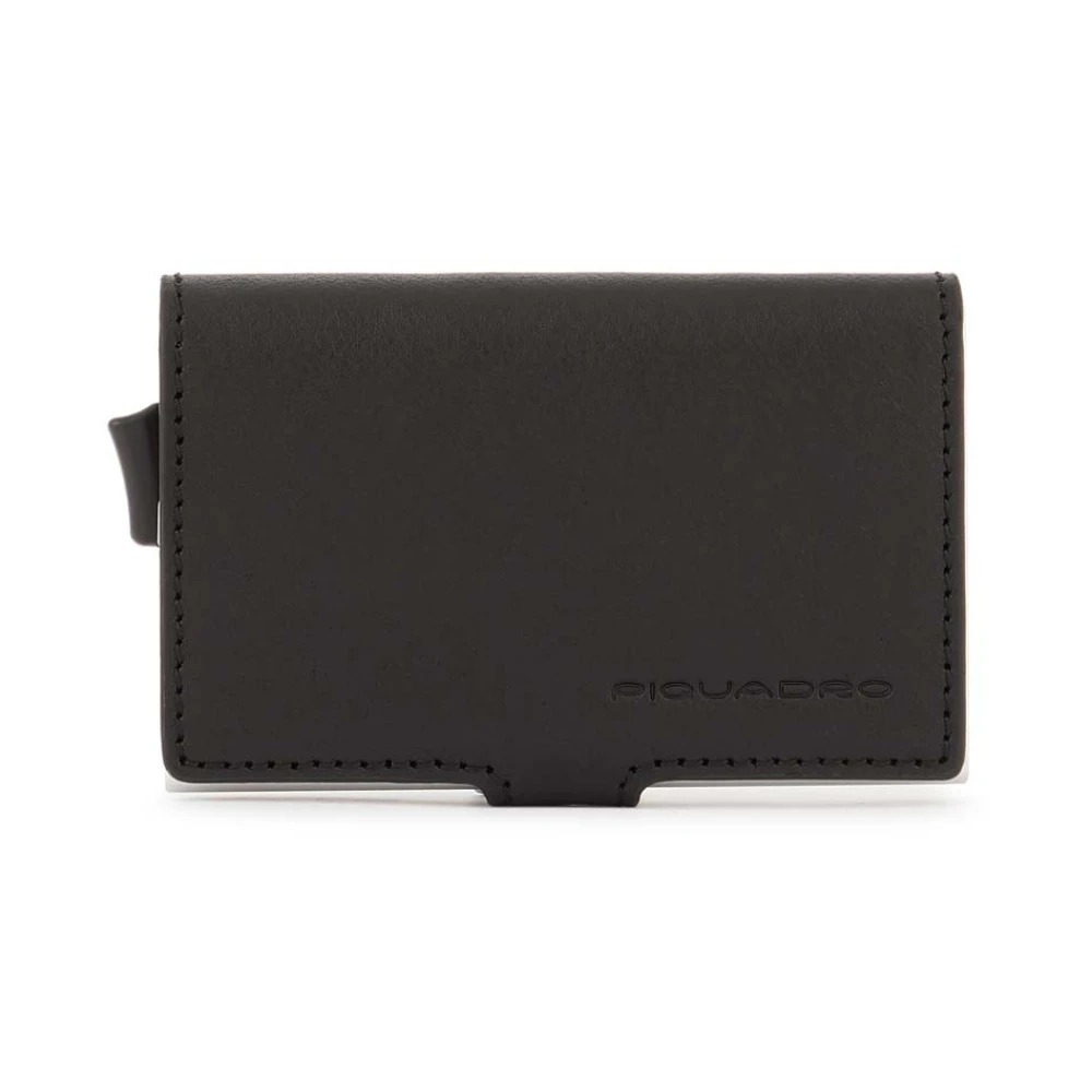 Piquadro Homme Noir Accessoires, Taille: One Size Porte-Cartes De Crédit En Métal