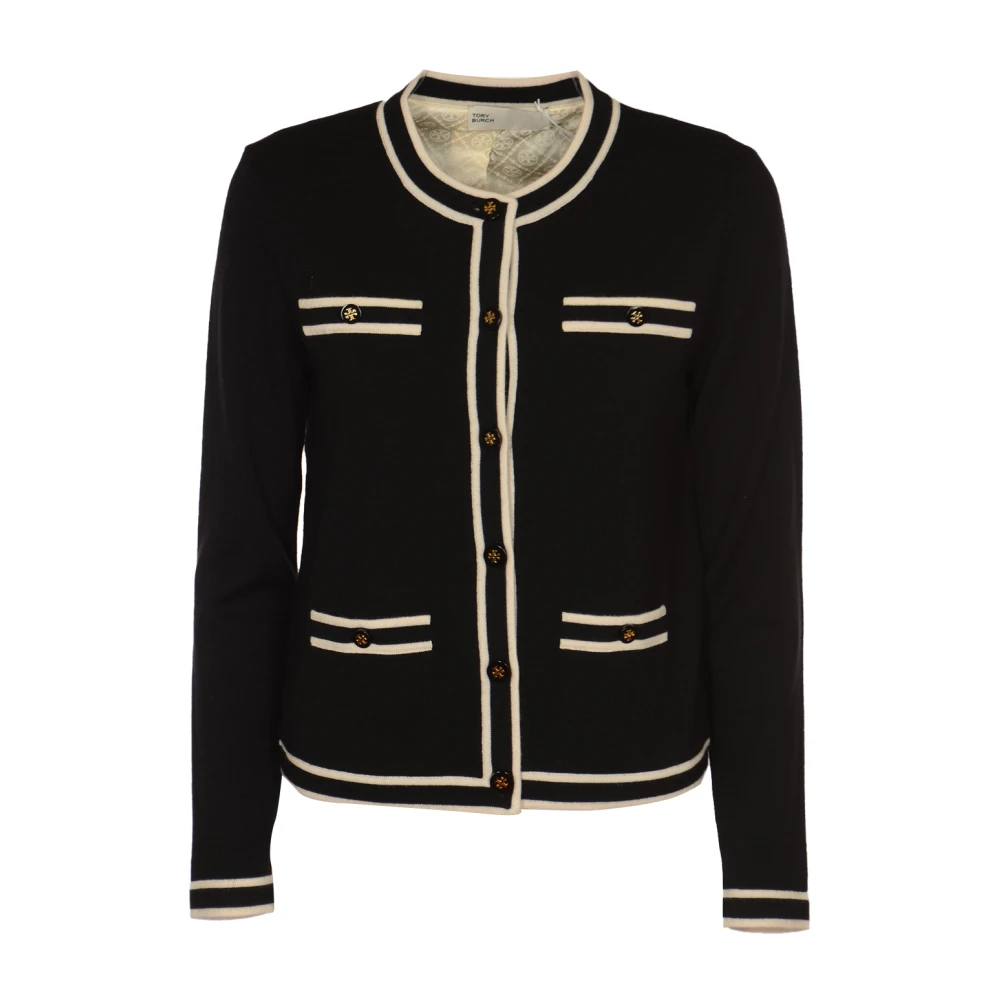 TORY BURCH Kendra Cardigan Sweaters Black Dames