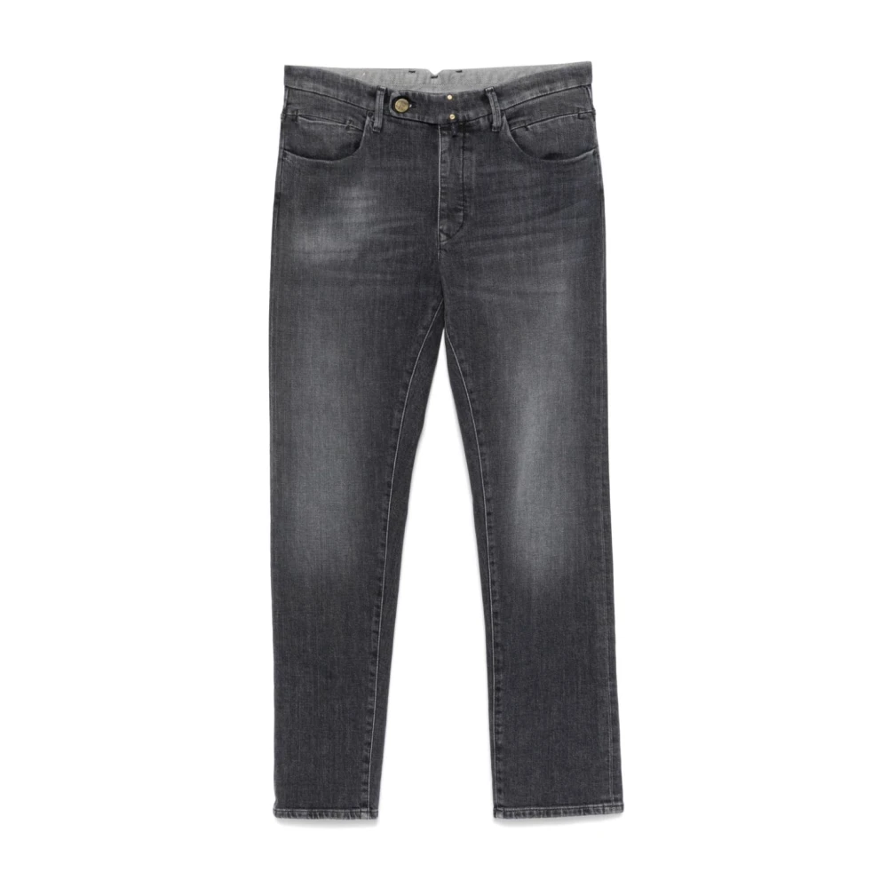 Incotex Slim Fit Grijze Denim Jeans Gray Heren