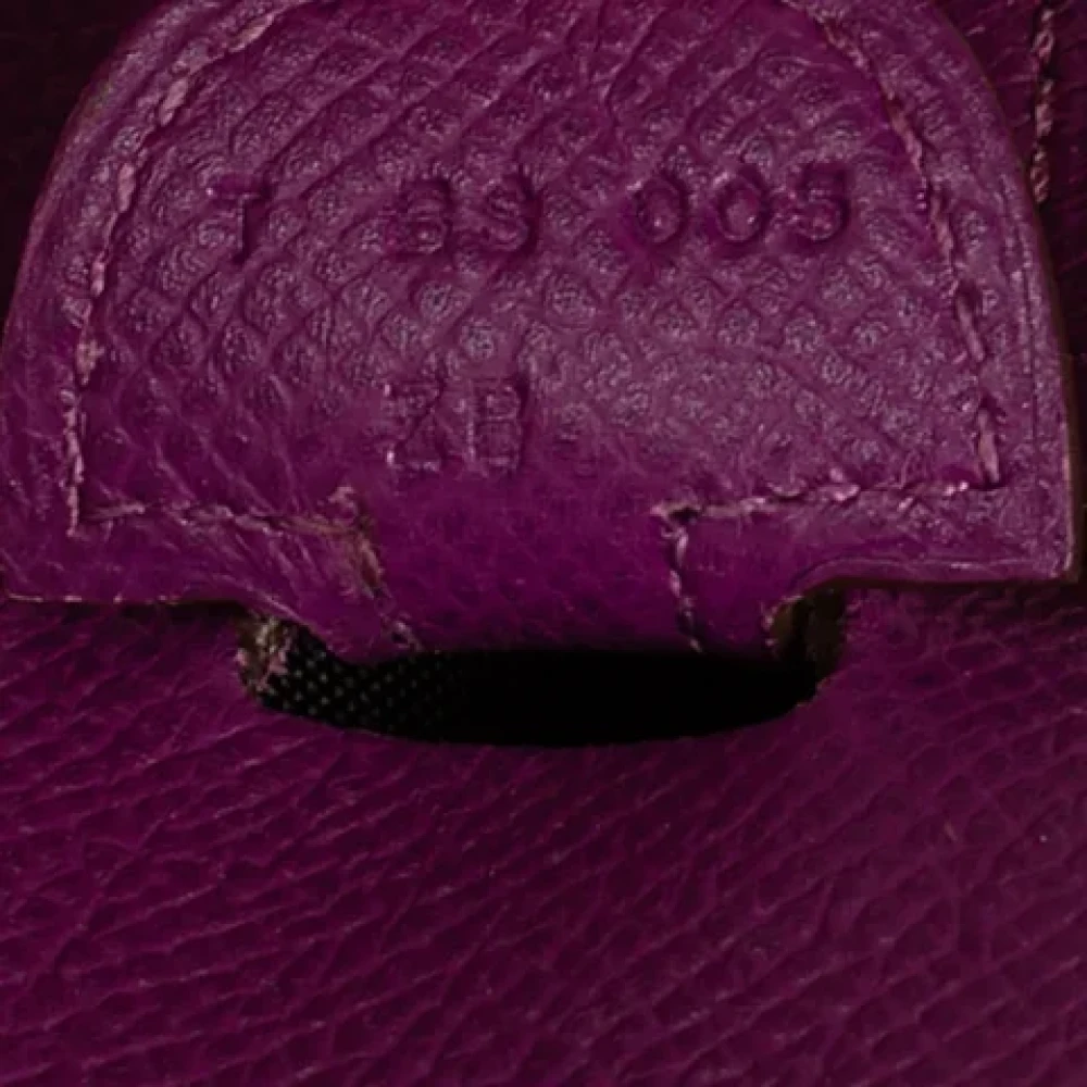 Hermès Vintage Pre-owned Leather shoulder-bags Purple Dames