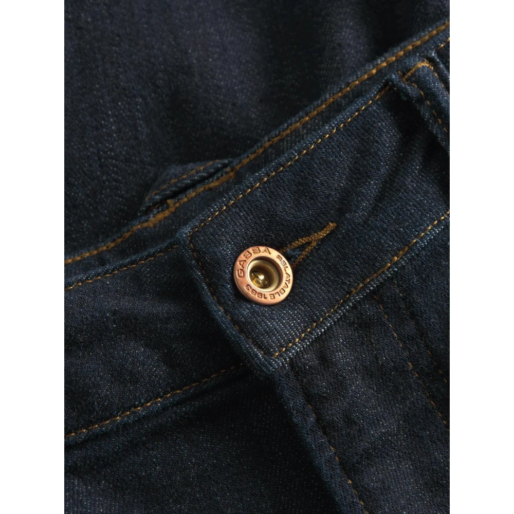 Gabba Contraststiksel Tapered Stretch Jeans Blue Heren