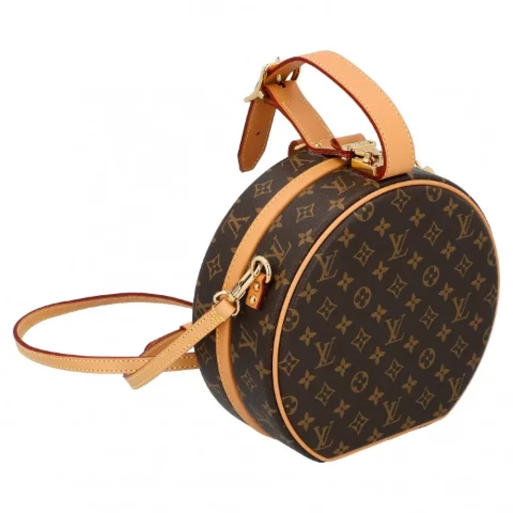 Louis Vuitton Vintage Tweedehands Bruin Canvas Louis Vuitton Hoedendoos Brown Dames