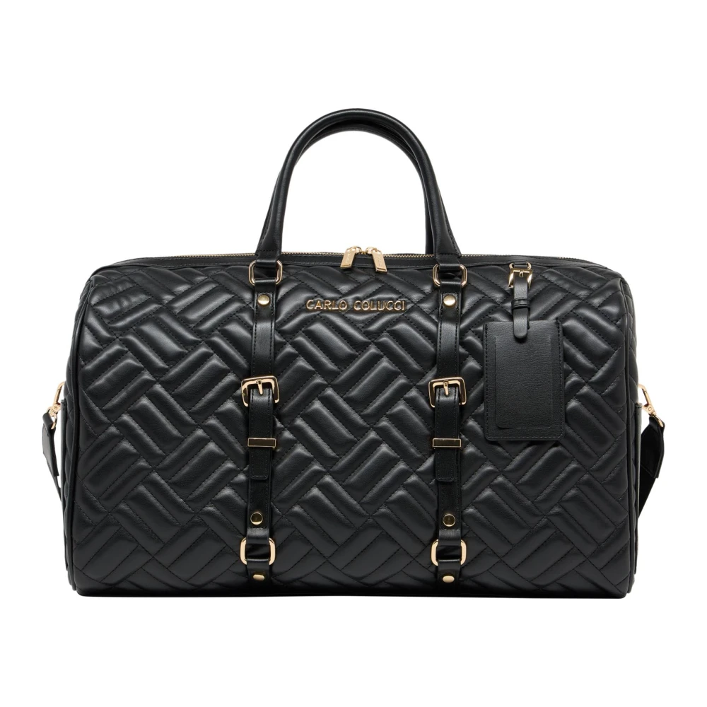 Carlo Colucci Quiltad Weekender Väska Black, Unisex