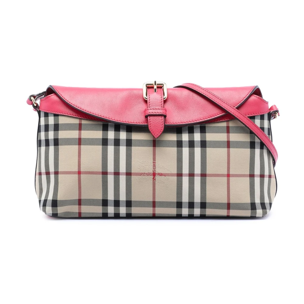 Burberry Vintage Women's Brown Pre-Owned Vintage Haymarket Check Crossbody Bag