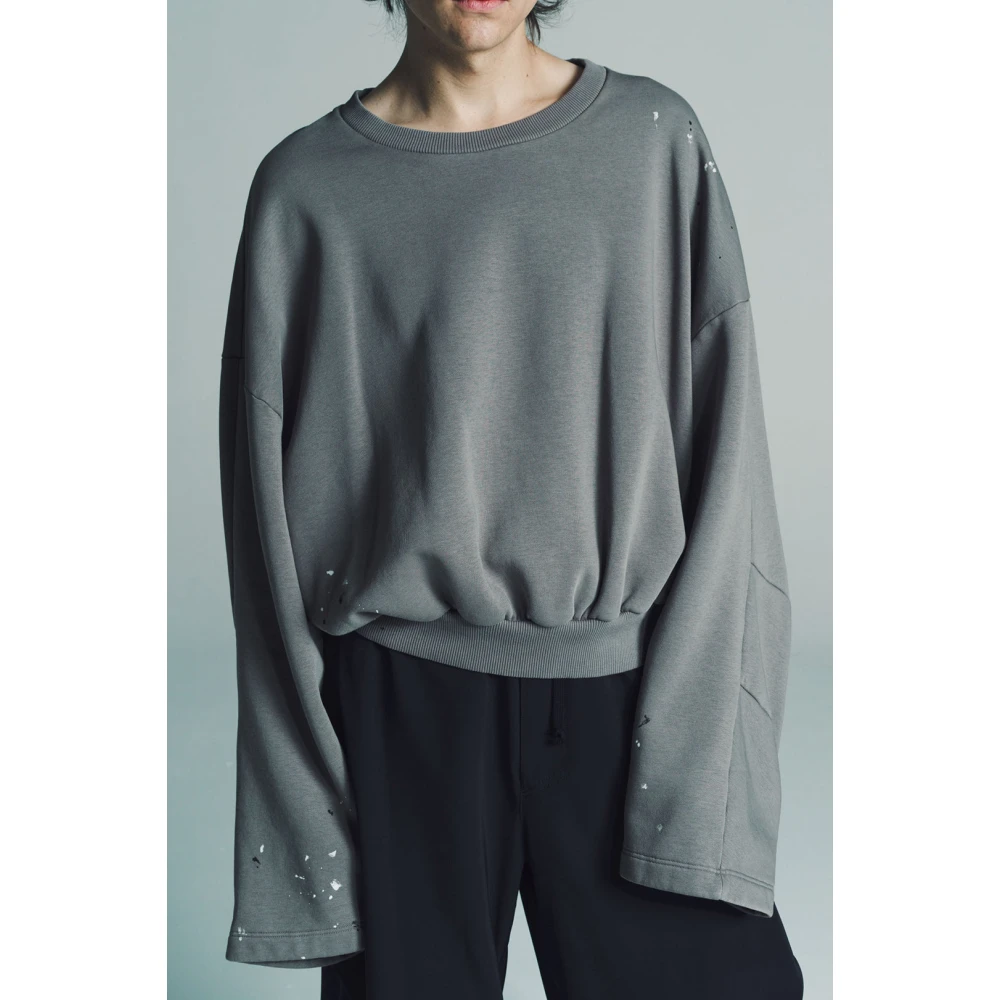 MM6 Maison Margiela Cropped Sweatshirt Gray Dames