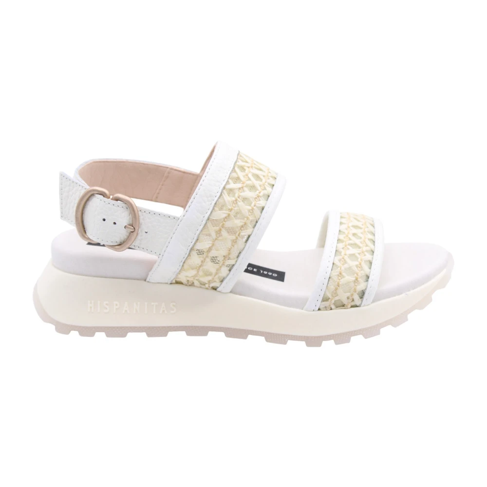 Hispanitas White Wedges, Female, 8 Uk, Lolland Sandaal