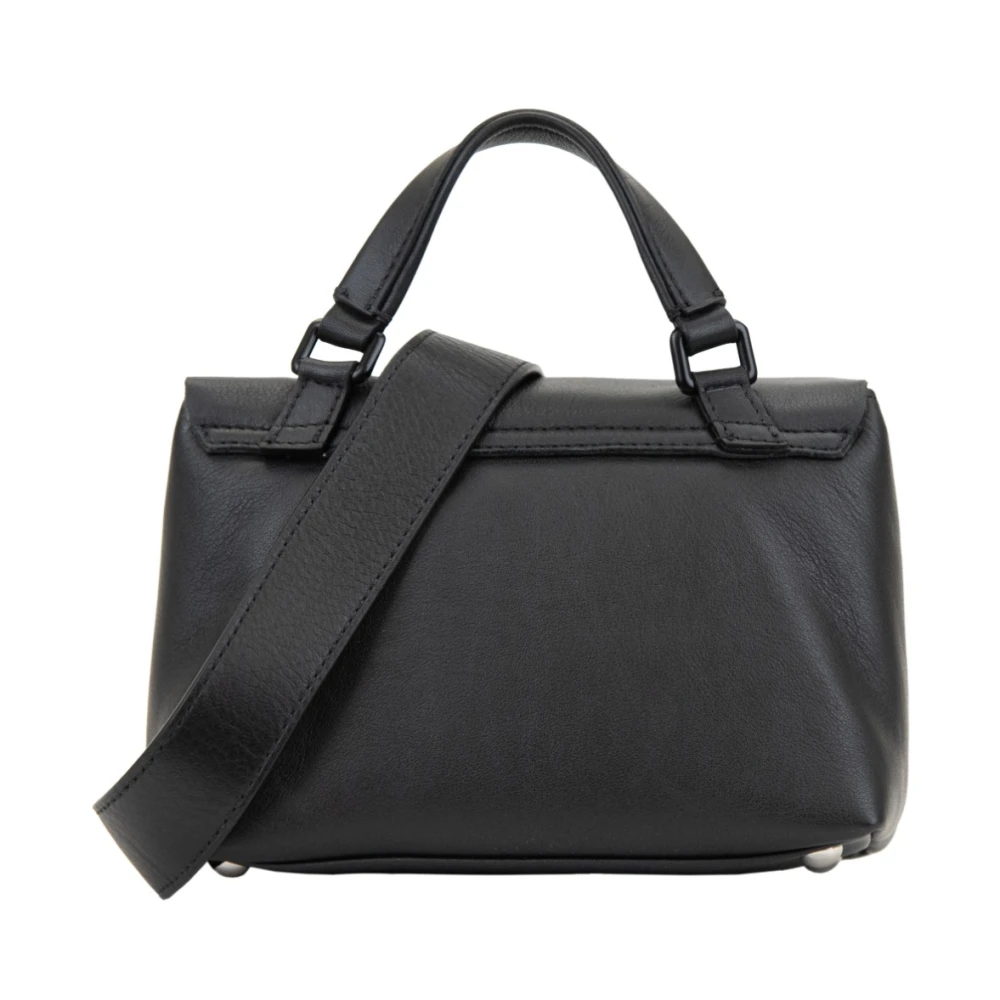 Zanellato Leren Dames Schoudertas met Envelop Zak Black Dames