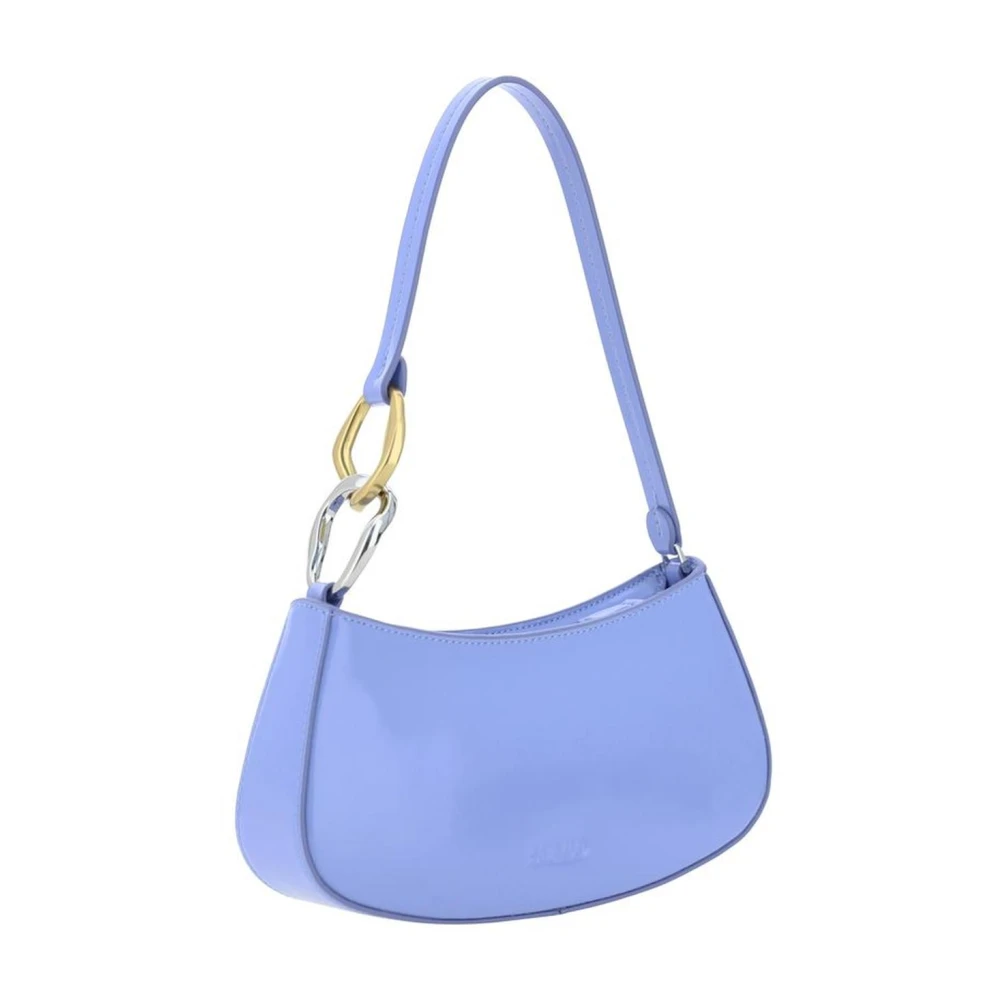 Staud Leren Schoudertas met Metalen Ring Blue Dames