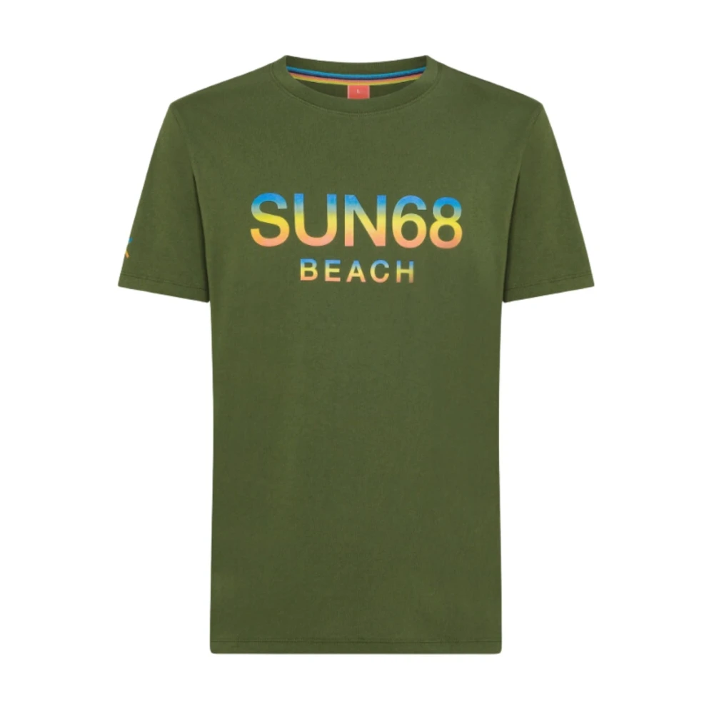 Sun68 - Tops > T-Shirts - Green - Sun68 - Modalova