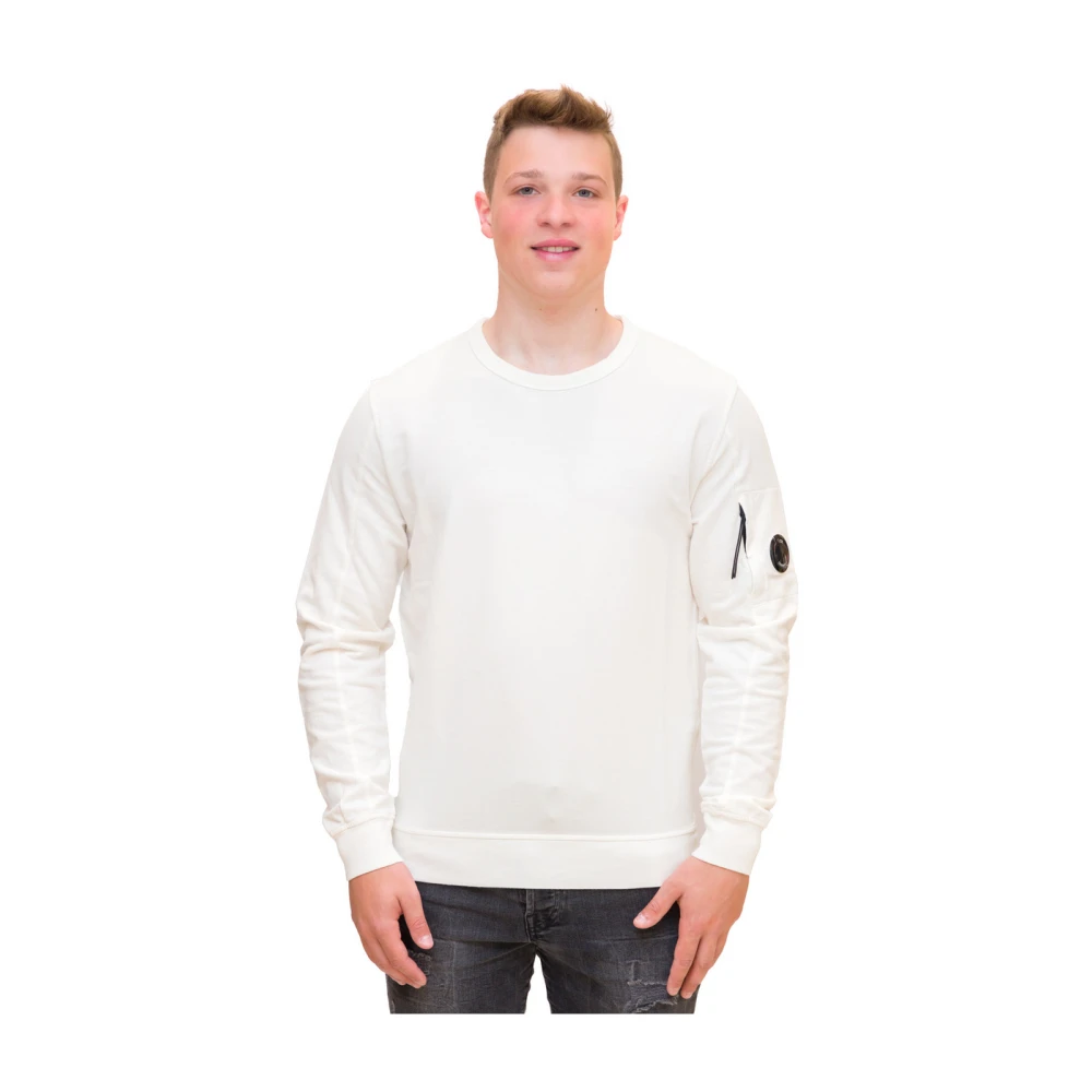 C.P. Company Witte Heren Katoenen Sweatshirt White Heren
