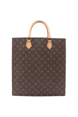 Pre-owned Sac Plat Monogram Coated Canvas Tote Bag
