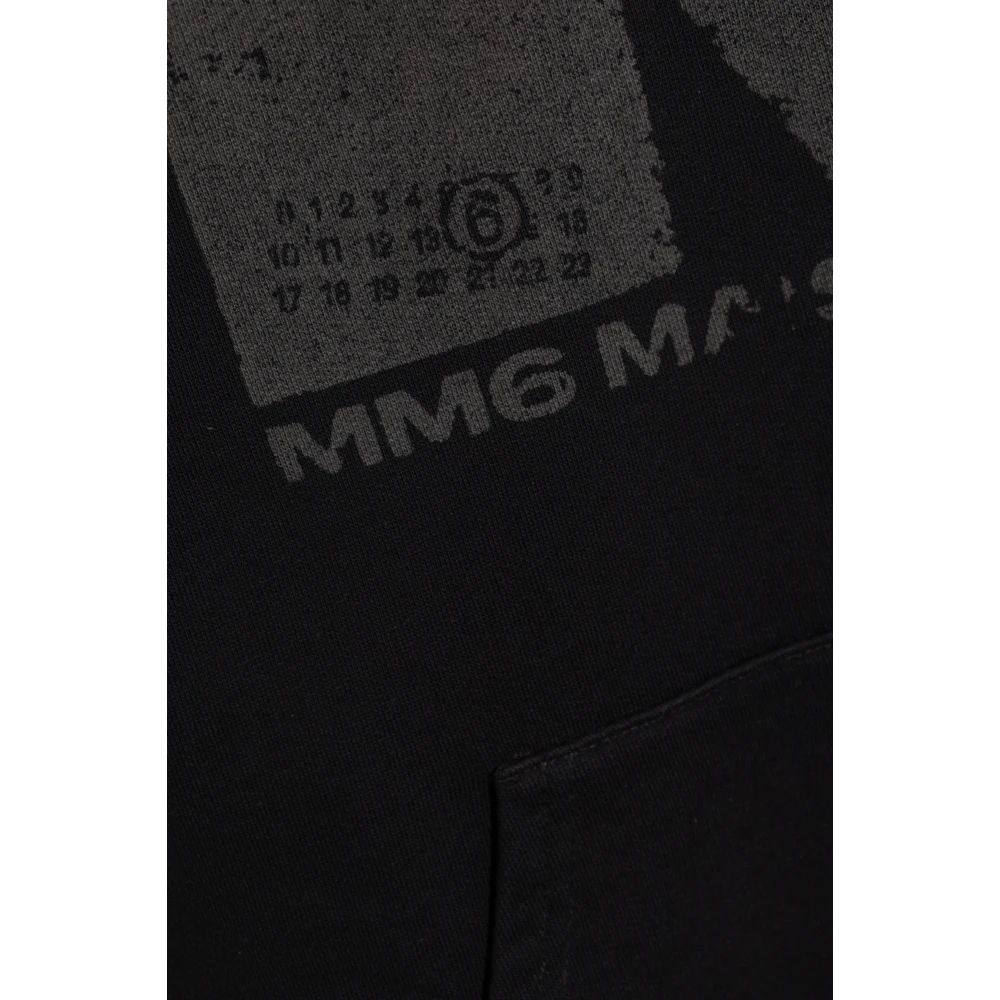 MM6 Maison Margiela Unbrushed Light Jersey Sweatshirt Black Heren