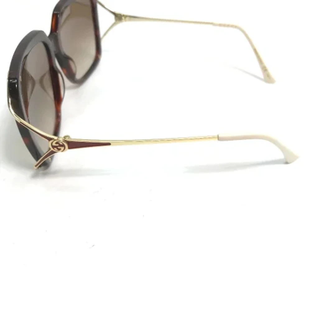 Gucci Vintage Pre-owned Fabric sunglasses Brown Dames