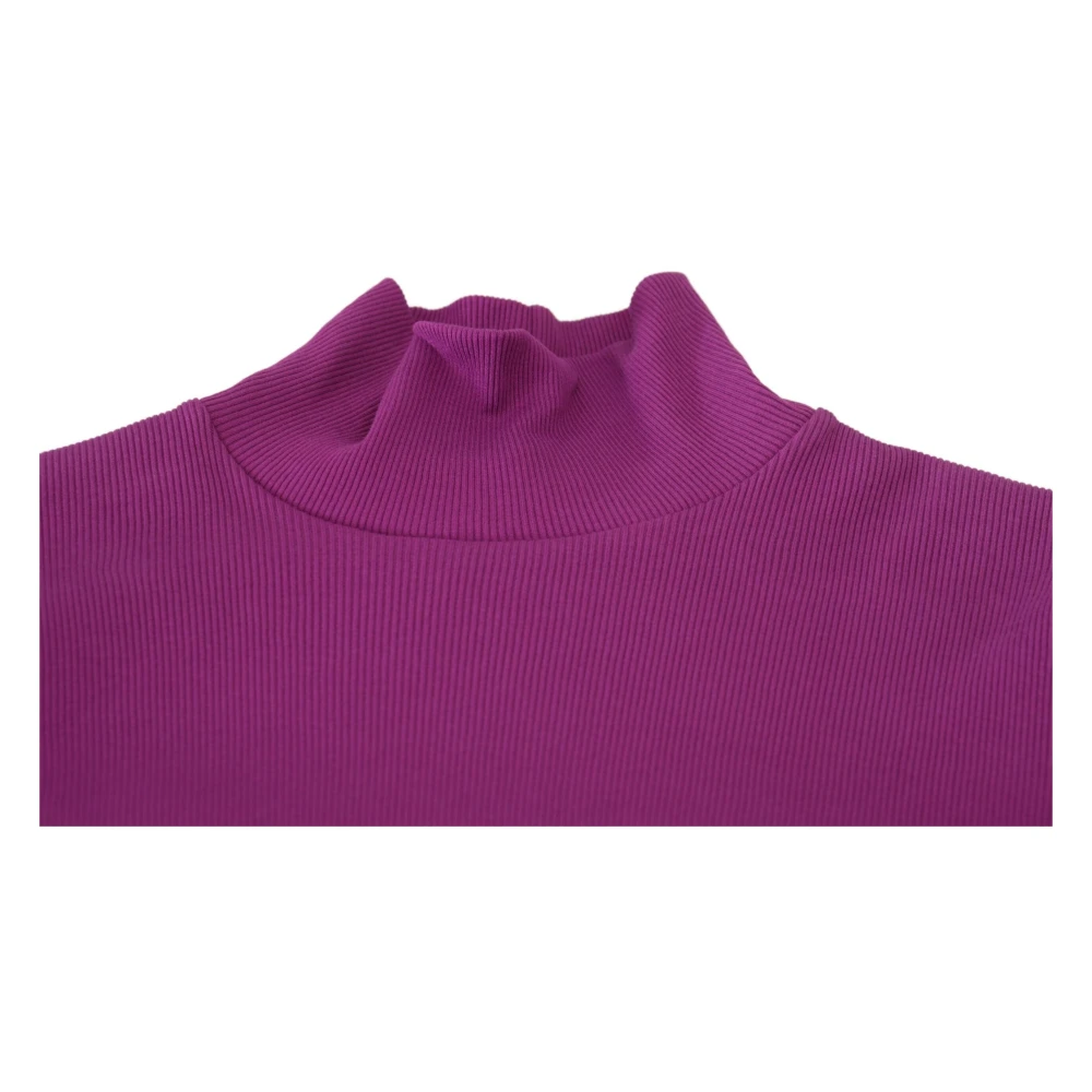 Dolce & Gabbana Luxe Paarse Turtleneck Sweater Purple Dames