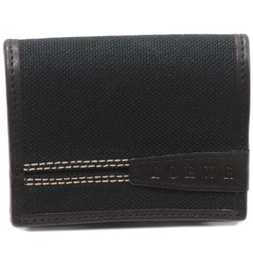 Loewe Pre-owned Leather wallets Black Dames