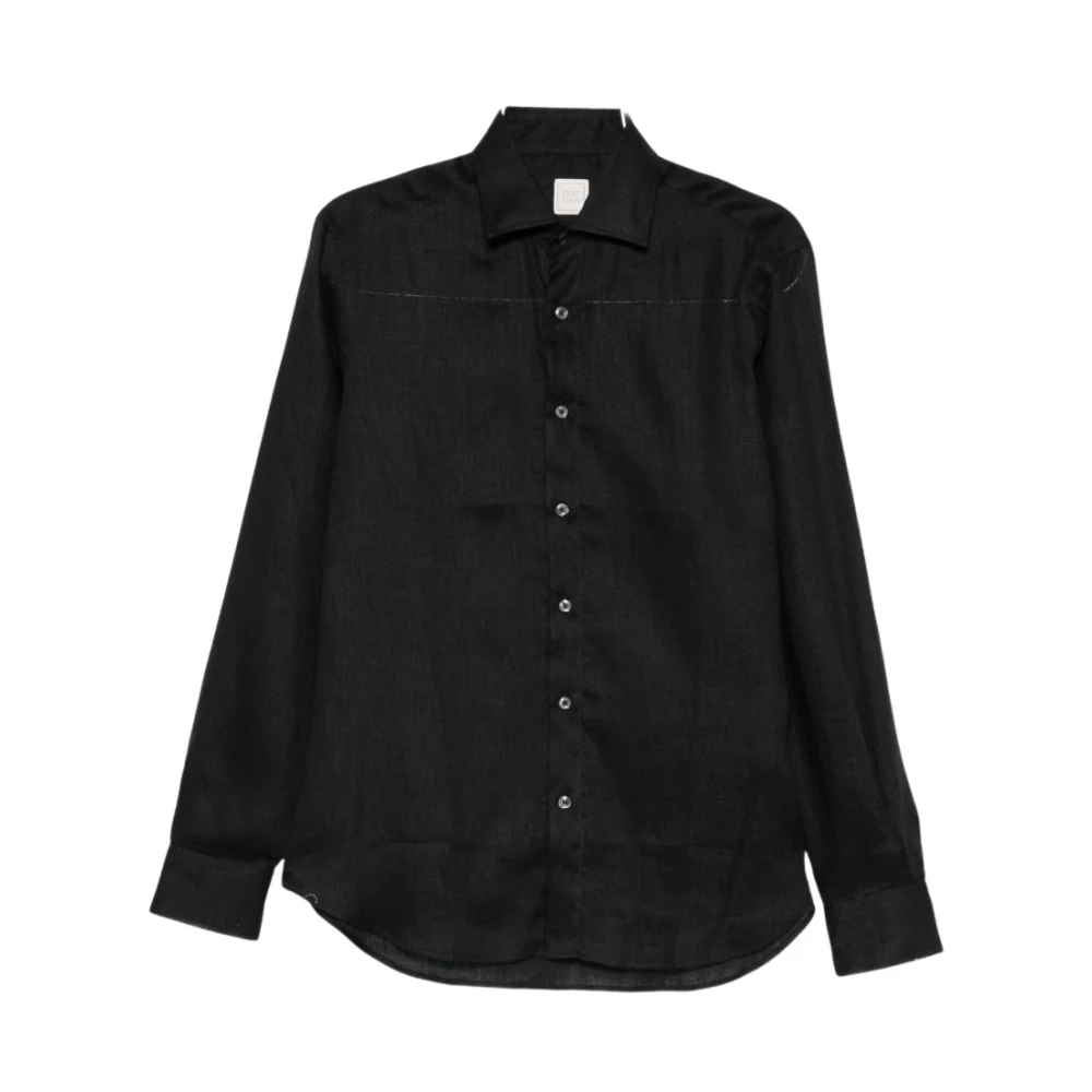 120% Lino Black Casual Shirts, Male, S, Casual Shirts