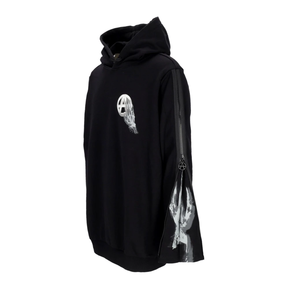 Acupuncture Skulled Logo Lichtgewicht Hoodie Zwart Black Heren