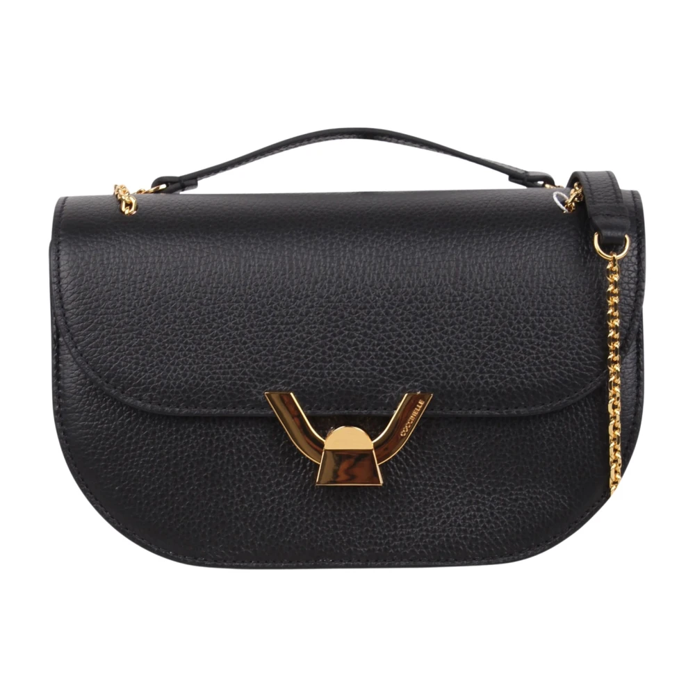Coccinelle Geribbelde Textuur Schoudertas Black Dames