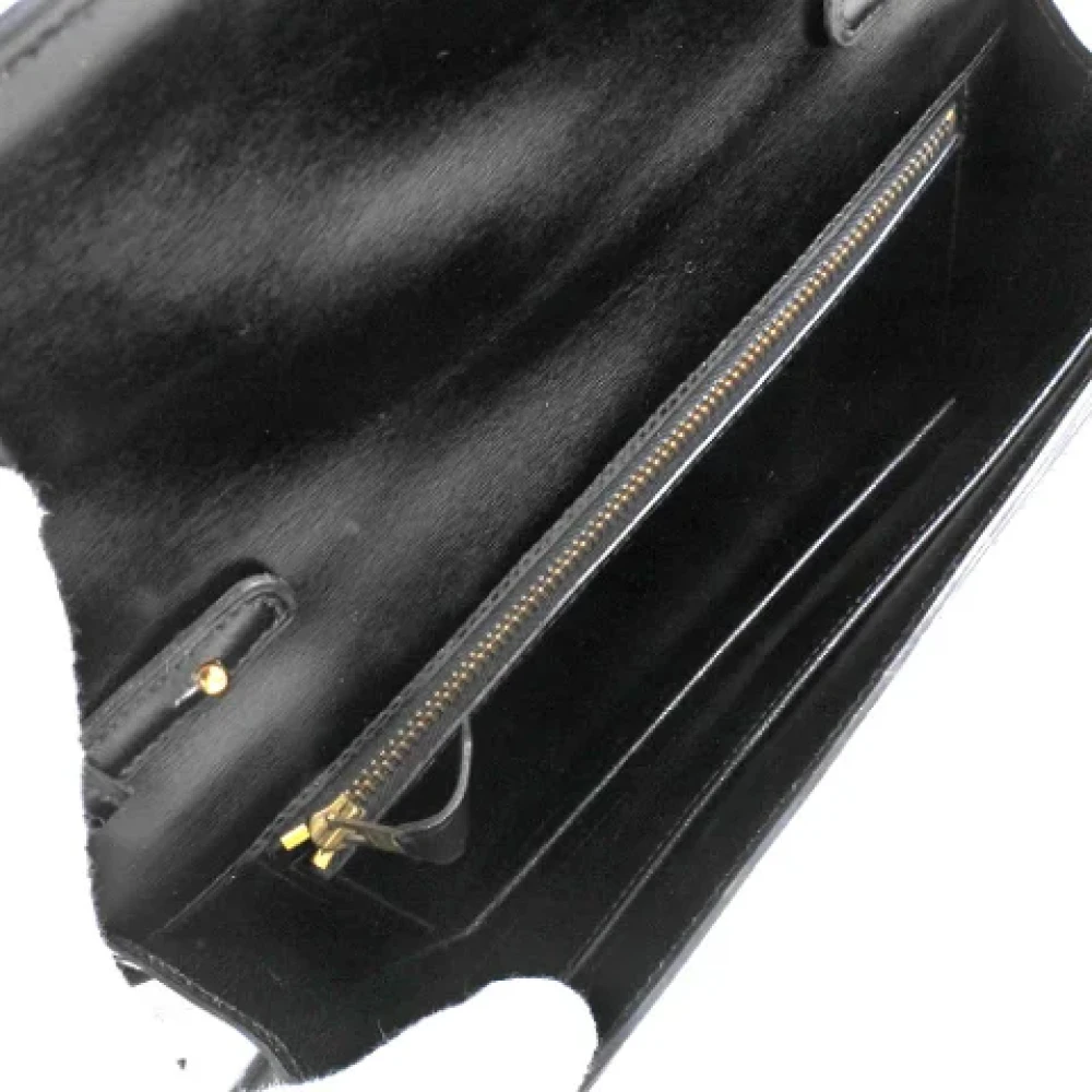 Hermès Vintage Pre-owned Leather shoulder-bags Black Dames