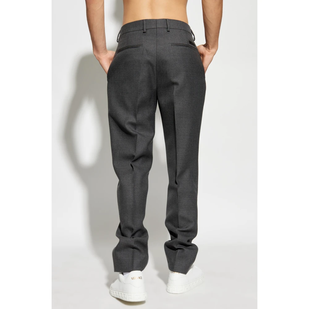 Versace Gekreukte broek Gray Heren