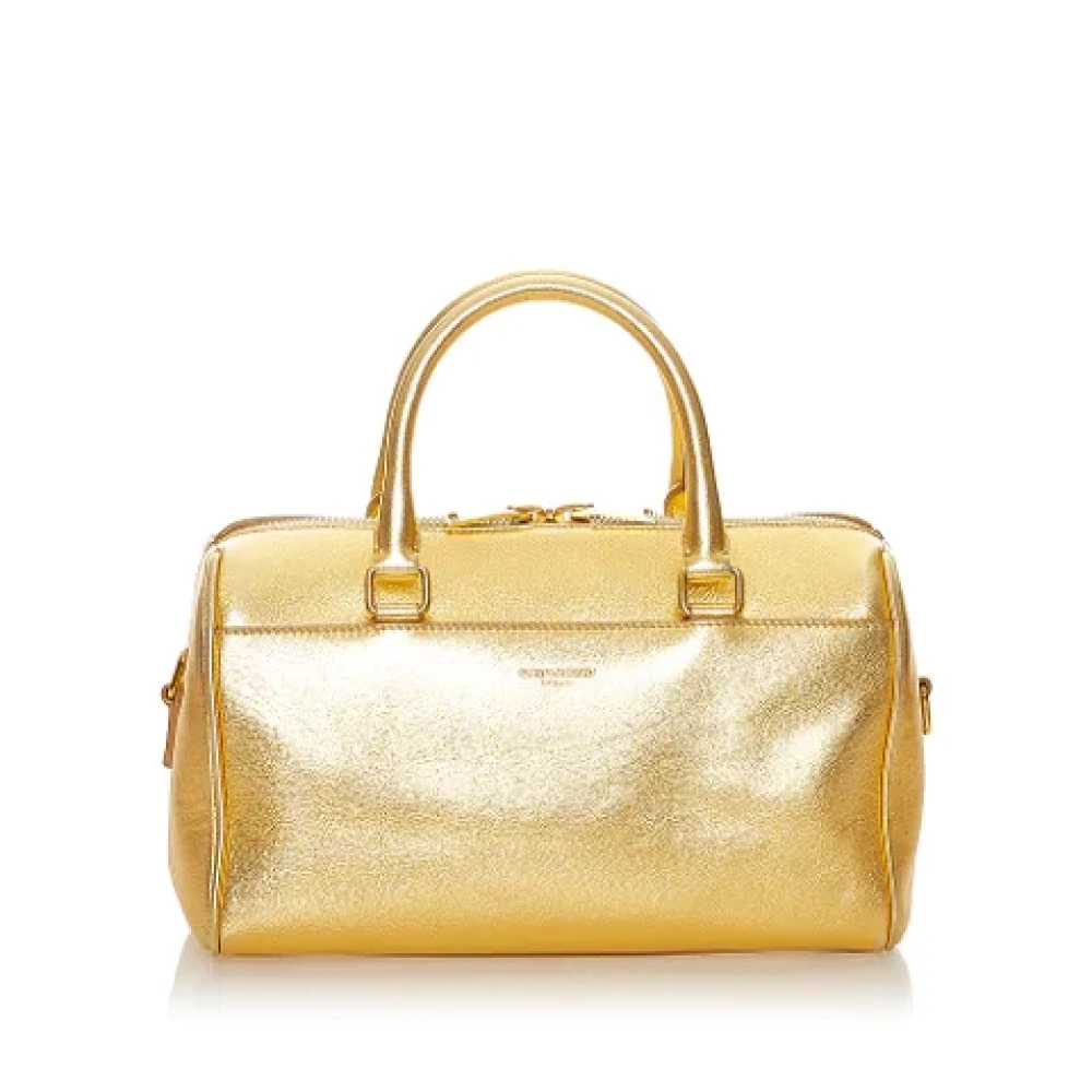 Saint Laurent Vintage Pre-owned Leather handbags Yellow Dames