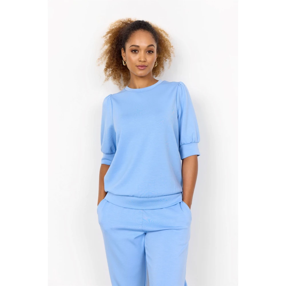 Soyaconcept Air Blue Korte Mouw Sweater Blue Dames