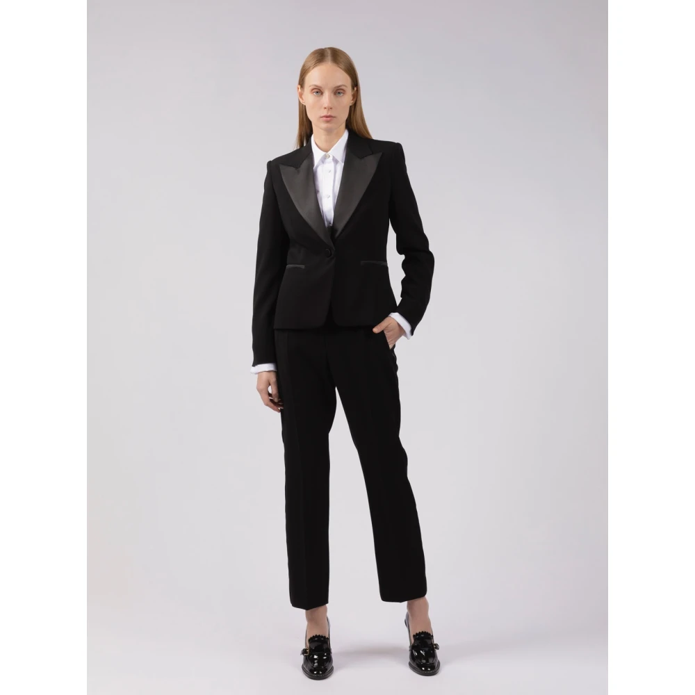 Max Mara Elegante Wollen Jas Black Dames