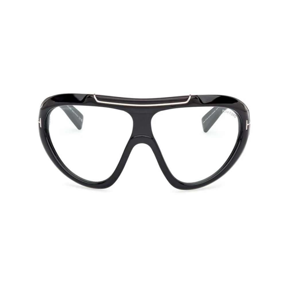 Tom Ford Elegante zwarte zonnebril met lichtgroene lenzen Black Heren