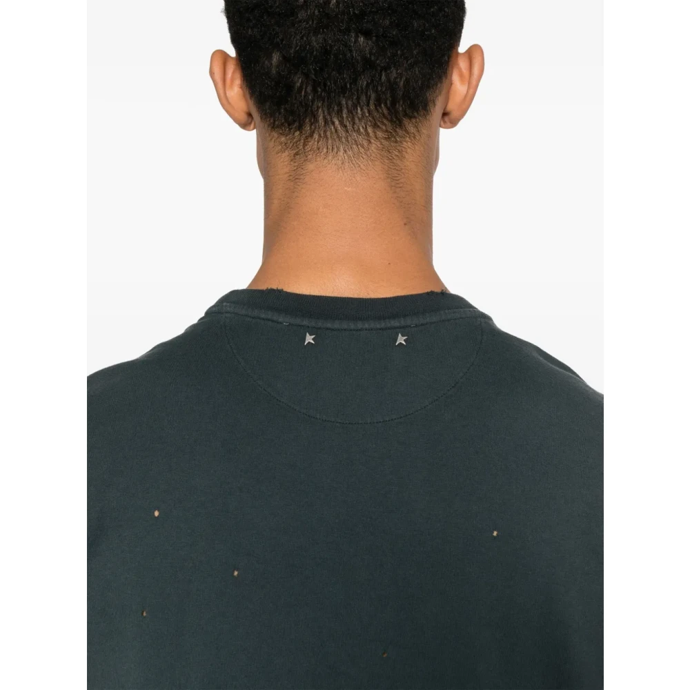 Golden Goose T-shirts en polo`s met Cosmic Sunrise Gradient Print Black Heren