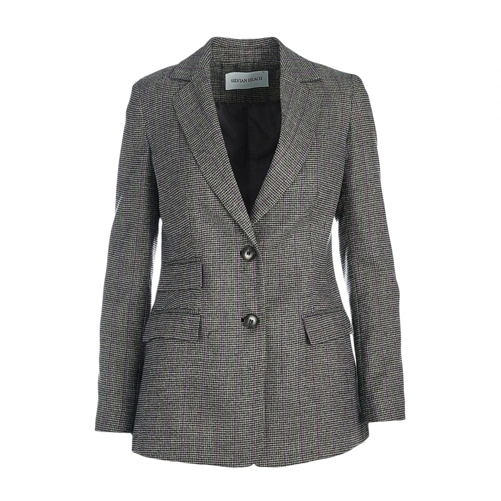 Silvian Heach Geruite Enkellange Damesjas Gray Dames