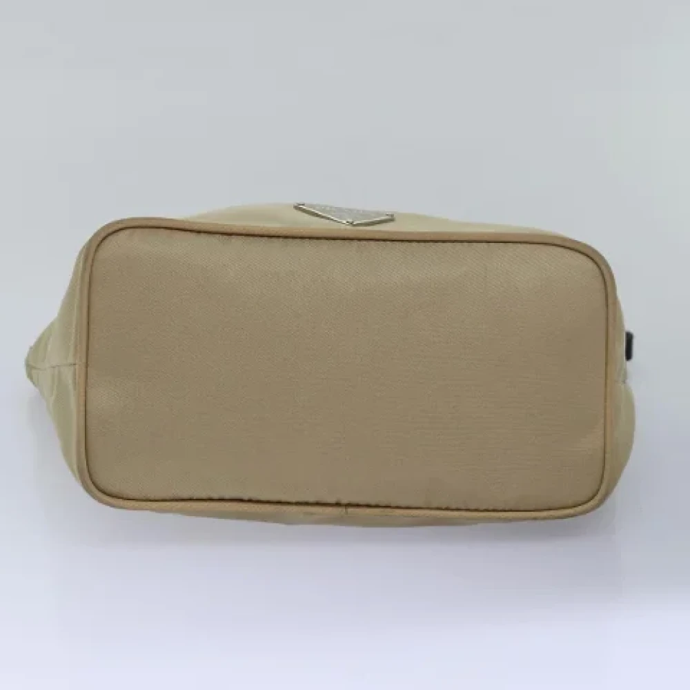 Prada Vintage Pre-owned Fabric prada-bags Beige Dames