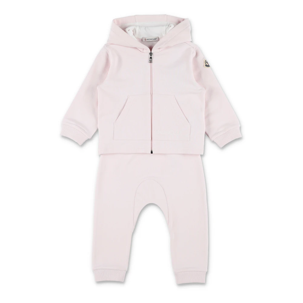 Moncler Pink Kids Sport Sets, Male, 9 M, Set Fleece+Jogging