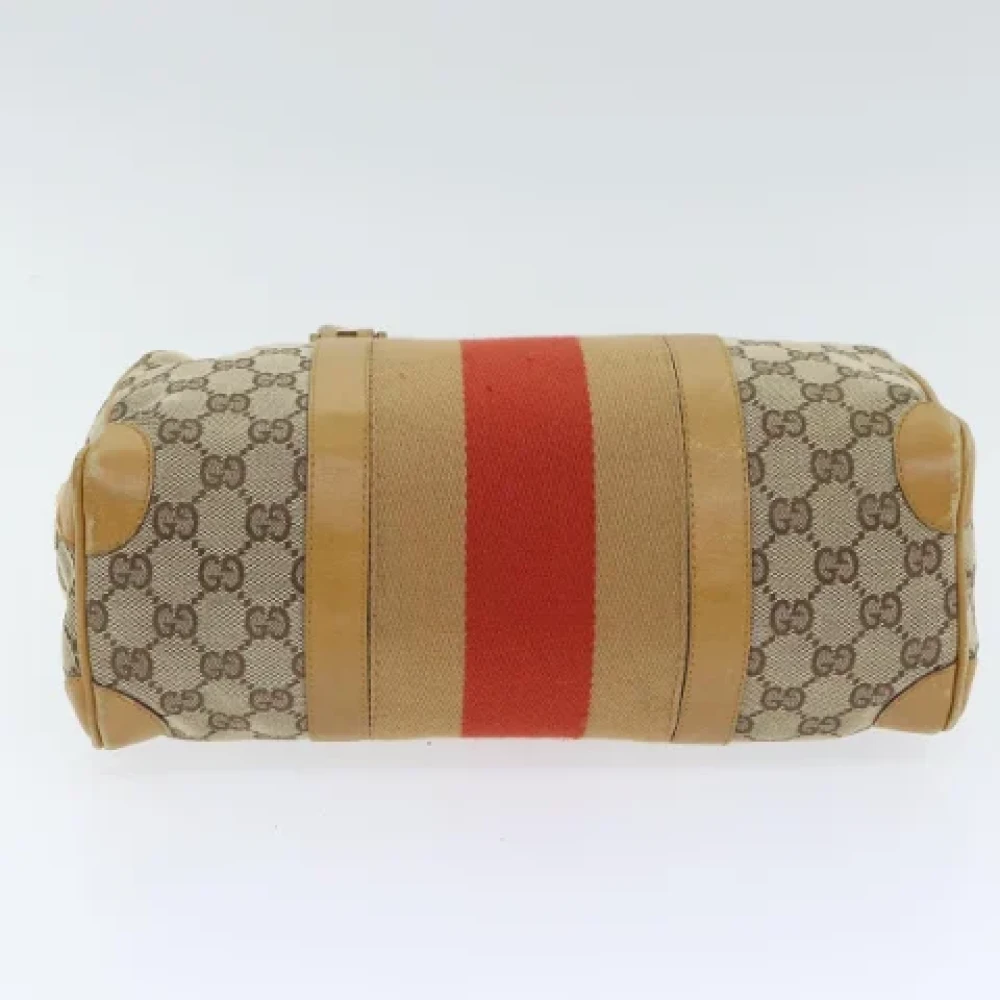 Gucci Vintage Pre-owned Canvas gucci-bags Beige Dames