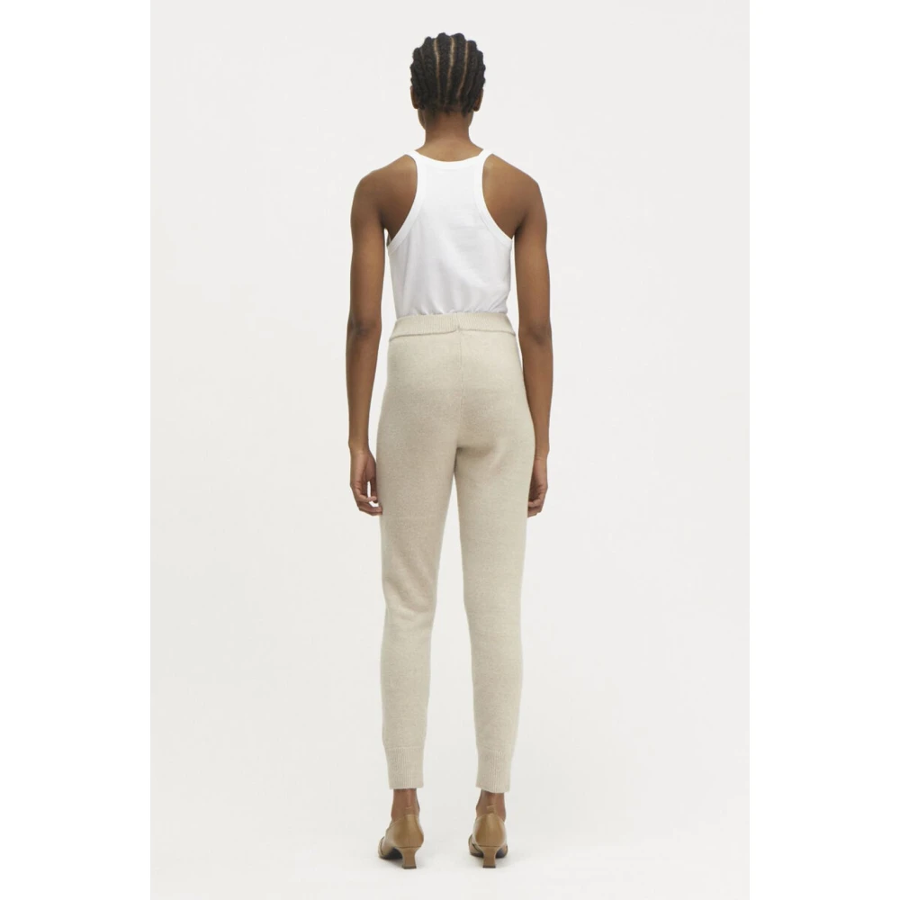 Rodebjer Kasjmierwolmix Broek Beige Dames