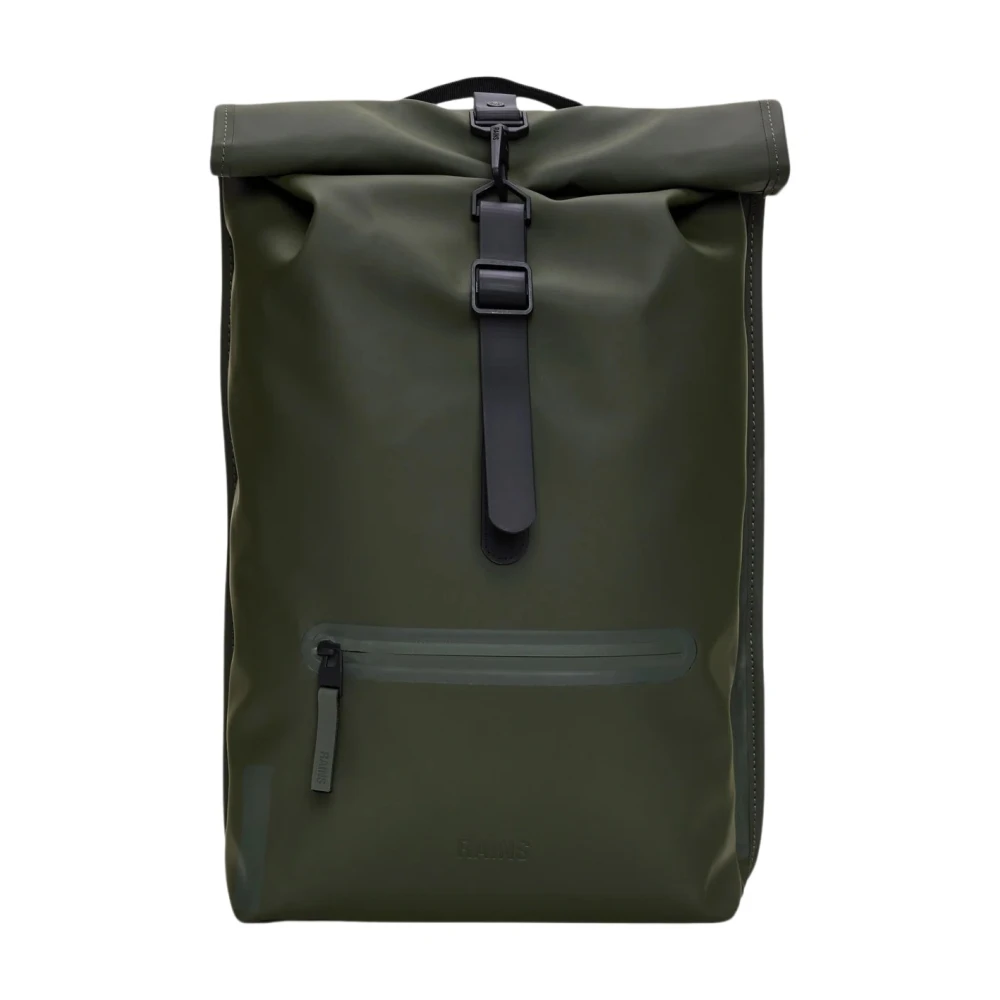 Rains Uomo Verde - Roll Top Backpack - Bags - One Size - Immagine 8